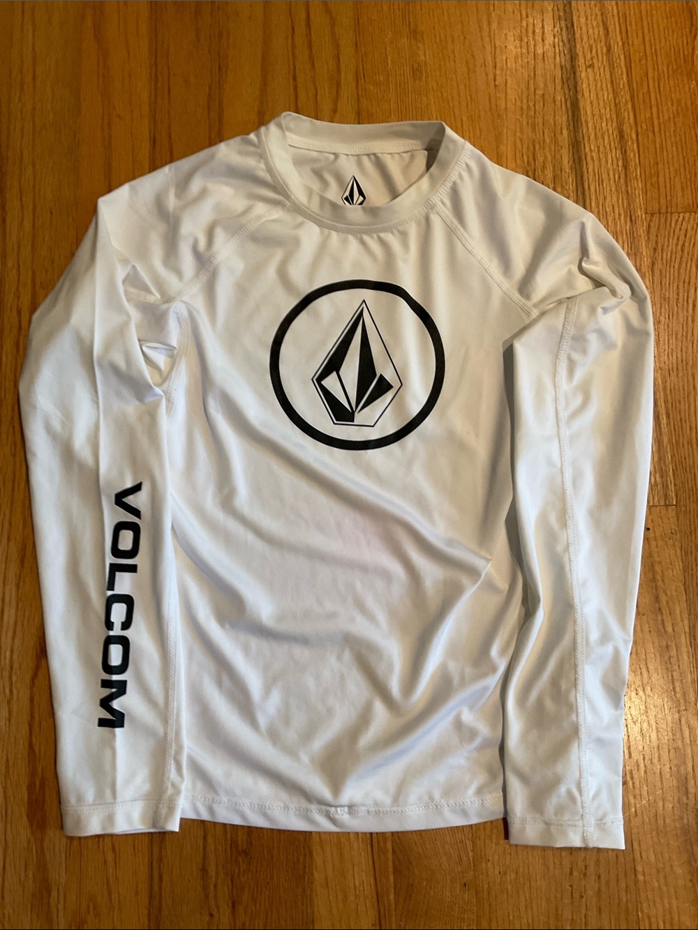 Volcom - RashGuard - Big Boys Lido - Solid - Size L - UPF 50 - White